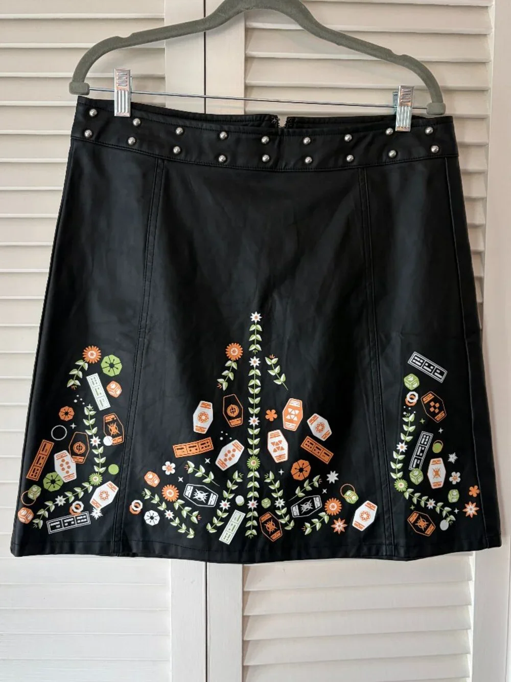 NWT Torrid Star Wars Solo faux leather skirt 12 mini black skater